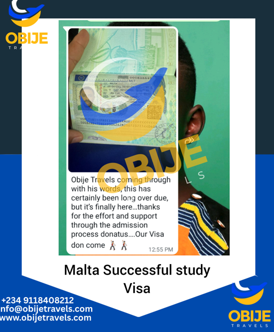 Malta Successful Study Visa