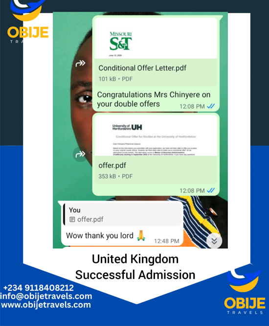 UK Successful Admission