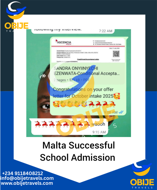 Malta Successful School Admission