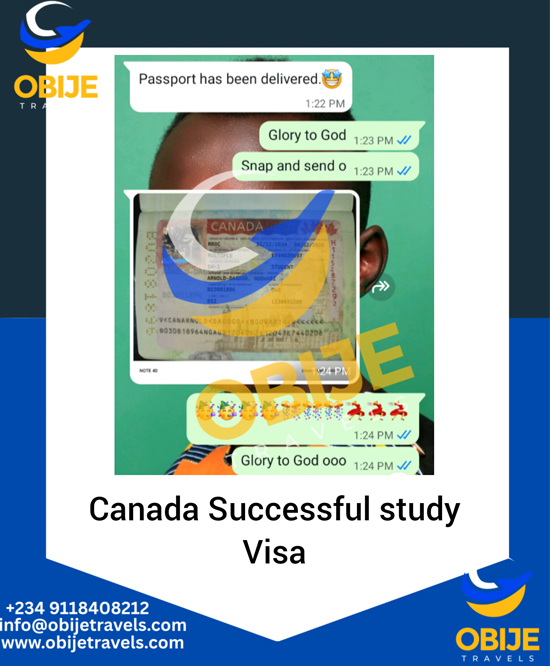Canada Successful Study Visa